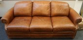 MODERN BROWN LEATHER UPHOLSTER