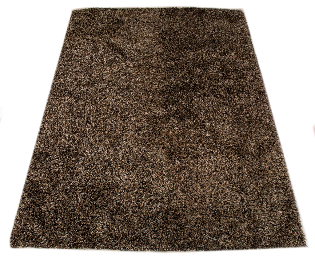 MODERN BROWN SHAG RUG / CARPET,