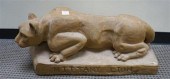 MODERN BROWN STONE FIGURE OF '