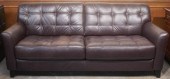 MODERN BROWN TUFTED VINYL UPHO