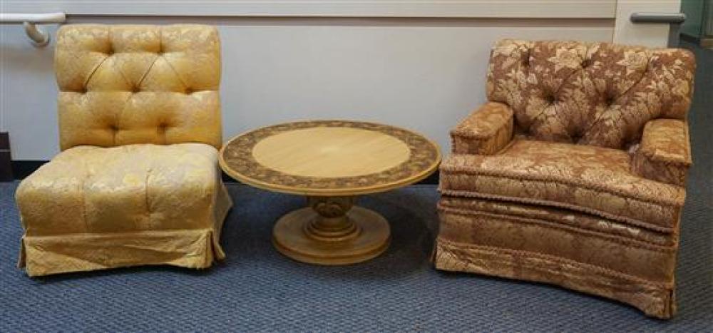 MODERN BROWN UPHOLSTERED CLUB