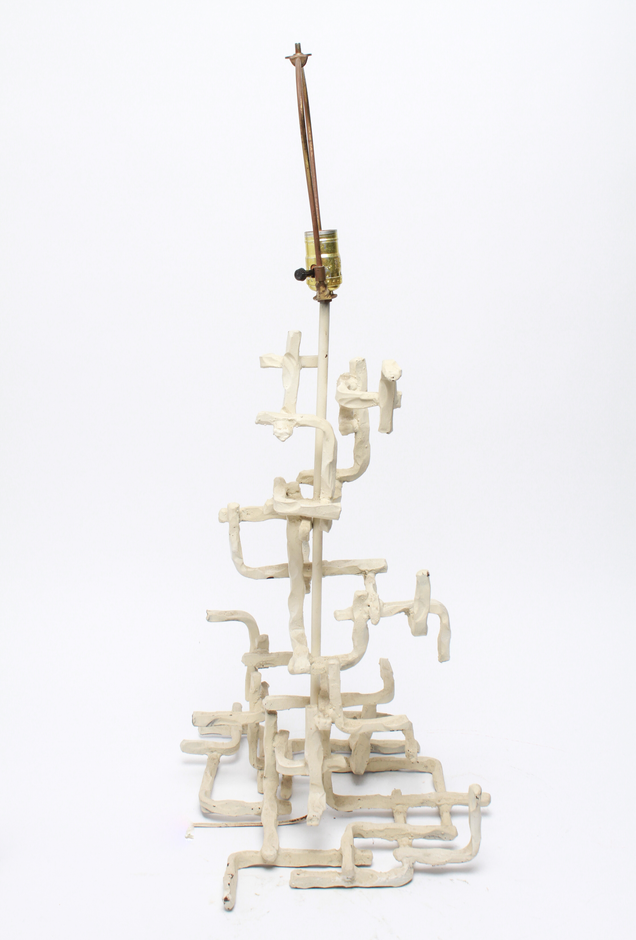 MODERN BRUTALIST WELDED IRON LAMP