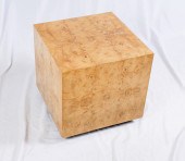 MODERN BURLWOOD END TABLE: Boo