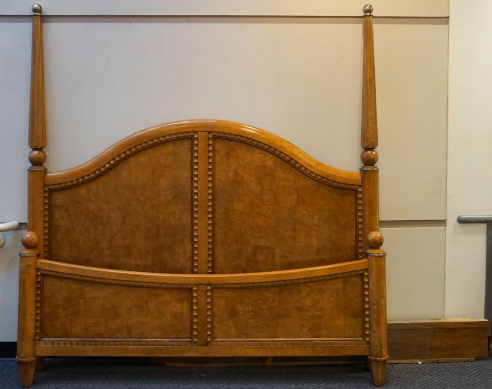 MODERN BURLWOOD KING BED WITH