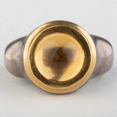 MODERN CABOCHON CITRINE, STERL