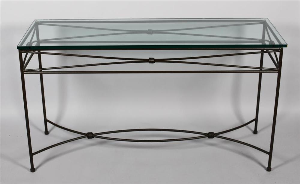 MODERN CAST ALUMINUM AND GLASS