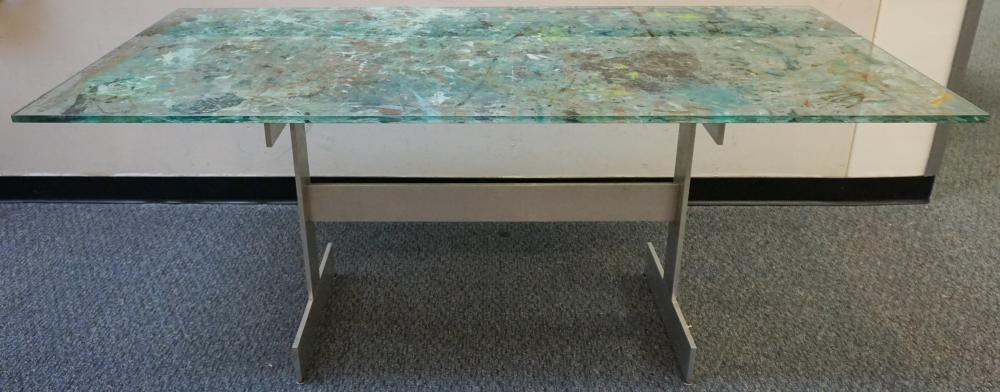 MODERN CAST ALUMINUM DECORATED