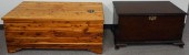 MODERN CEDAR BLANKET CHEST AND