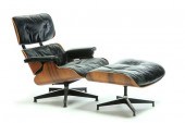 MODERN CHAIR AND OTTOMAN.  Des
