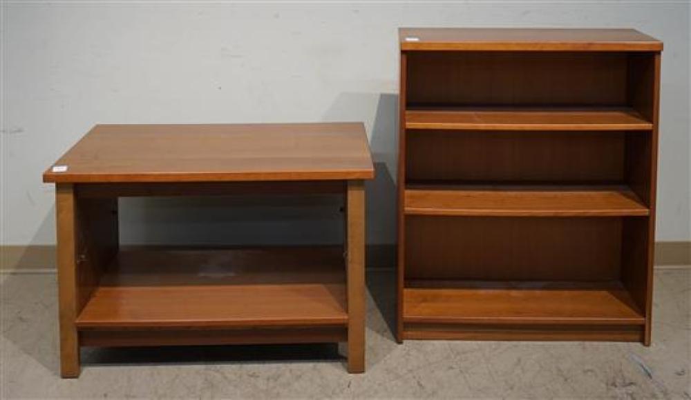 MODERN CHERRY FINISH OPEN BOOKSHELF