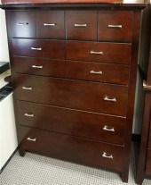 MODERN CHERRY TRIPLE DRESSER,