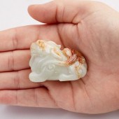 MODERN CHINESE CARVED JADE QIL