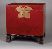 MODERN CHINESE RED LACQUER TRU
