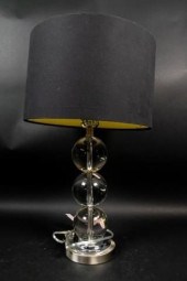 MODERN CHROME AND LUCITE STACK