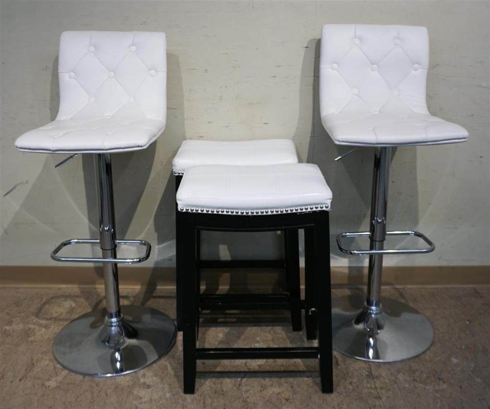 MODERN CHROME PLATED BASE AND WHITE