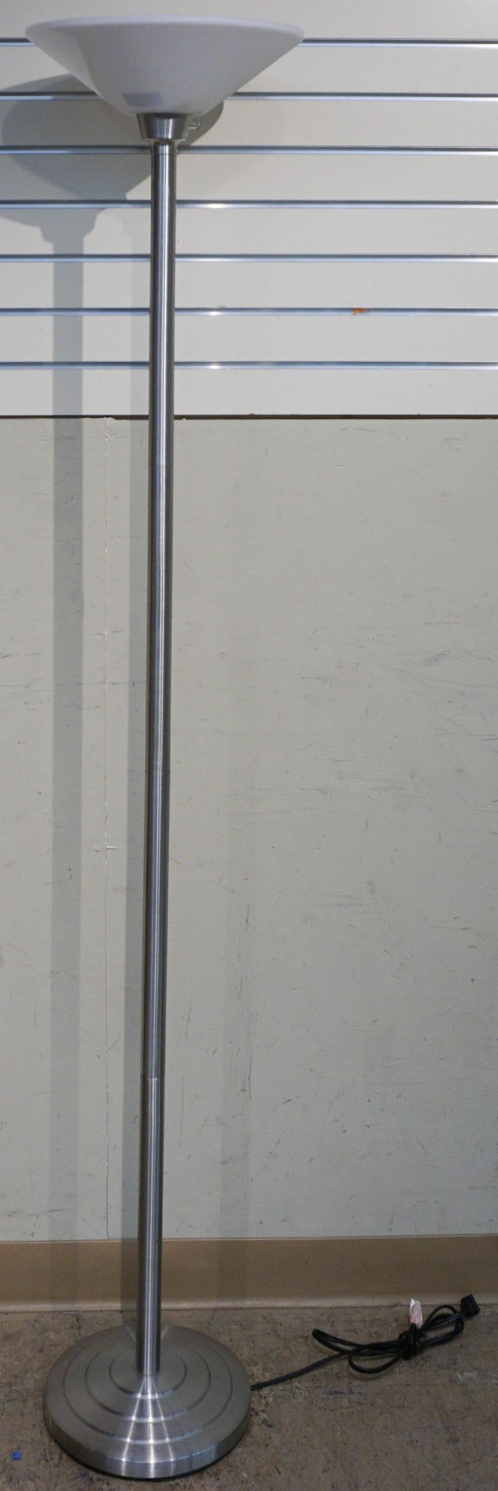 MODERN CHROME PLATED TORCHERE FLOOR