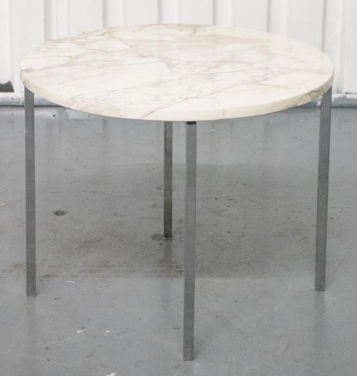 MODERN CHROME & WHITE MARBLE COFFEE