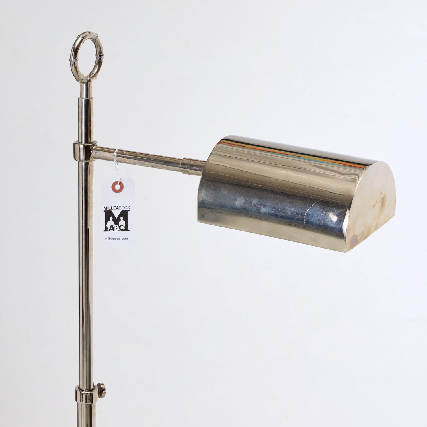 MODERN CHROMED FLOOR READING LAMP