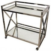 MODERN CHROMED METAL MIRROR SH