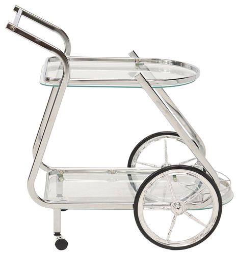 MODERN CHROMED STEEL &AMP; GLASS