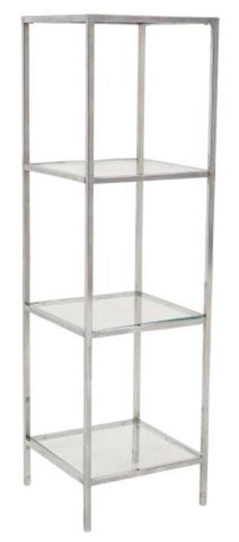 MODERN CHROMED STEEL & GLASS