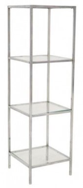 MODERN CHROMED STEEL & GLASS E