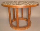 MODERN CIRCULAR WALNUT TILE-IN