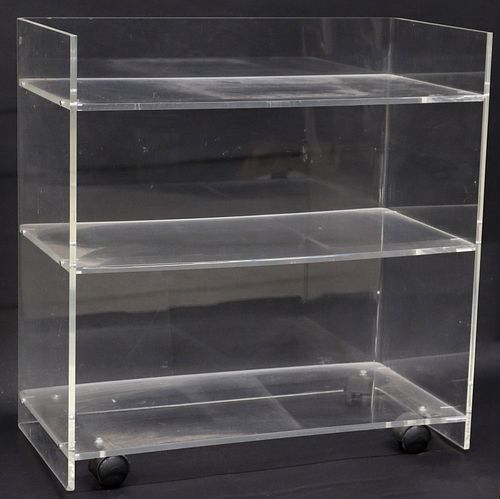 MODERN CLEAR ACRYLIC THREE-TIER