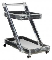 MODERN CLEAR ACRYLIC TWO-TIERE