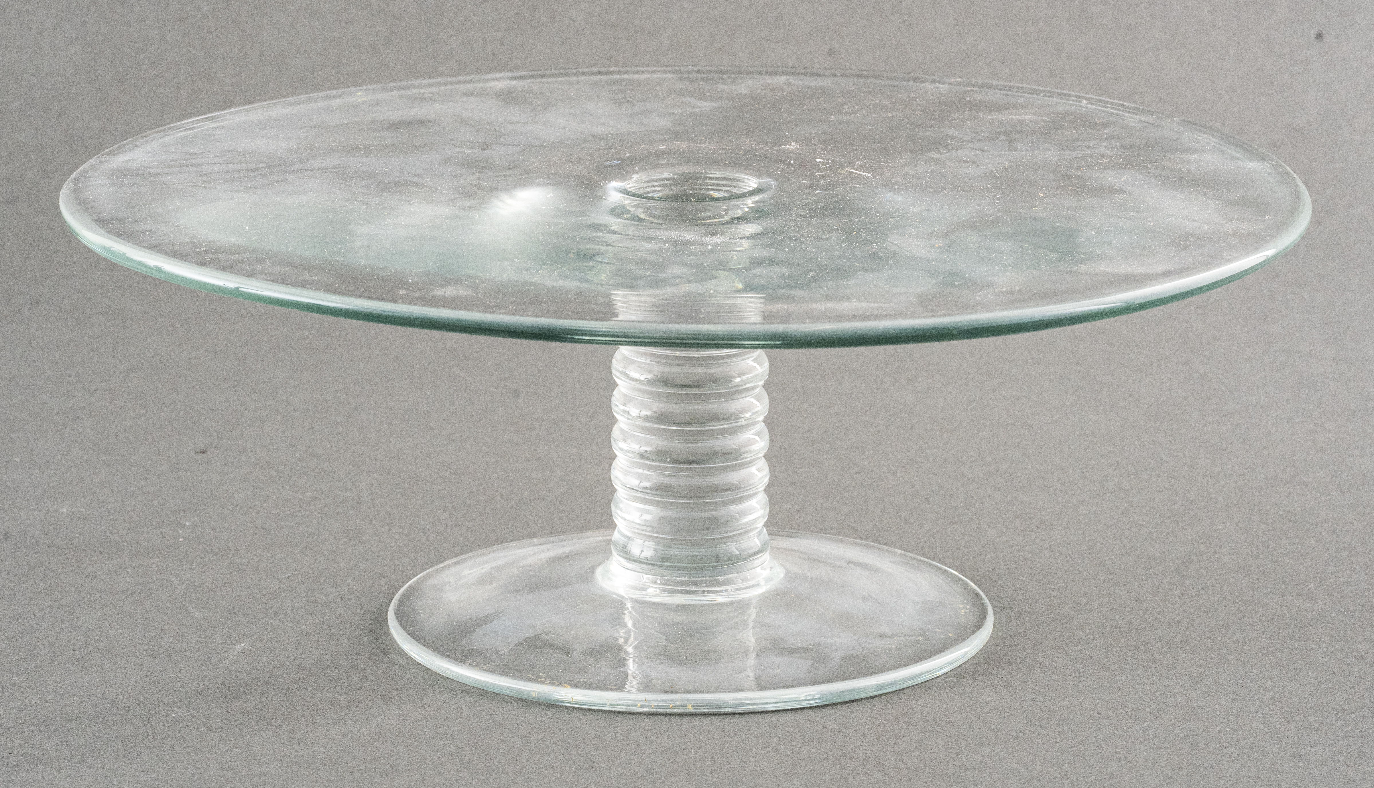 MODERN CLEAR GLASS CAKE STAND