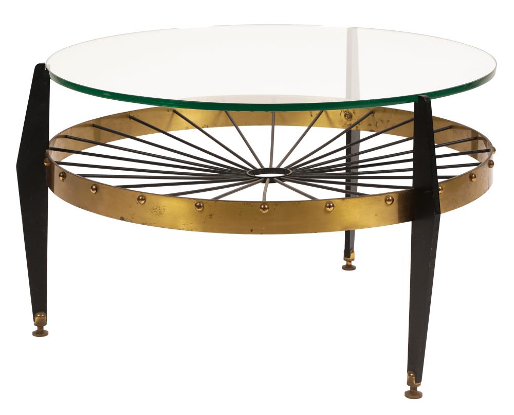 MODERN COFFEE TABLEbrass-finished