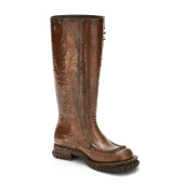 MODERN COPPER BOOT CANE STAND<