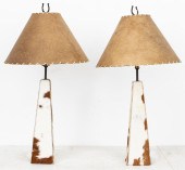 MODERN COWHIDE TABLE LAMPS, PA