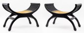 MODERN CURULE  BENCHES IN EBON