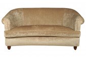 MODERN CURVED LOVESEATwith man