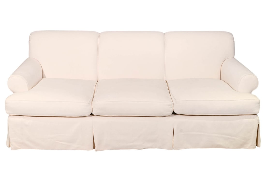 MODERN CUSTOM WHITE UPHOLSTERED