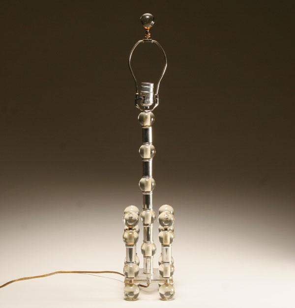 Modern design lamp; chrome center