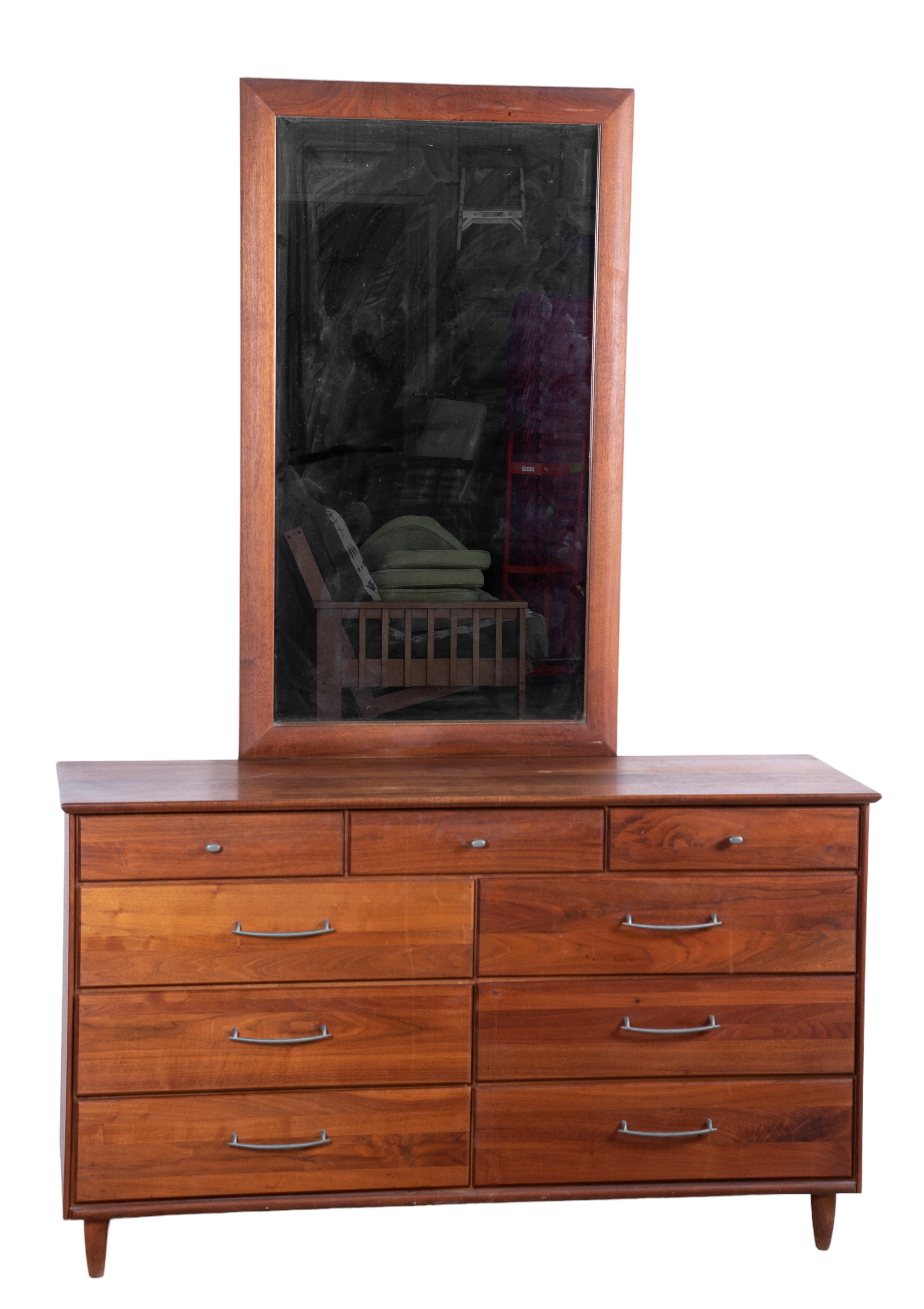 Modern Design walnut dresser w/