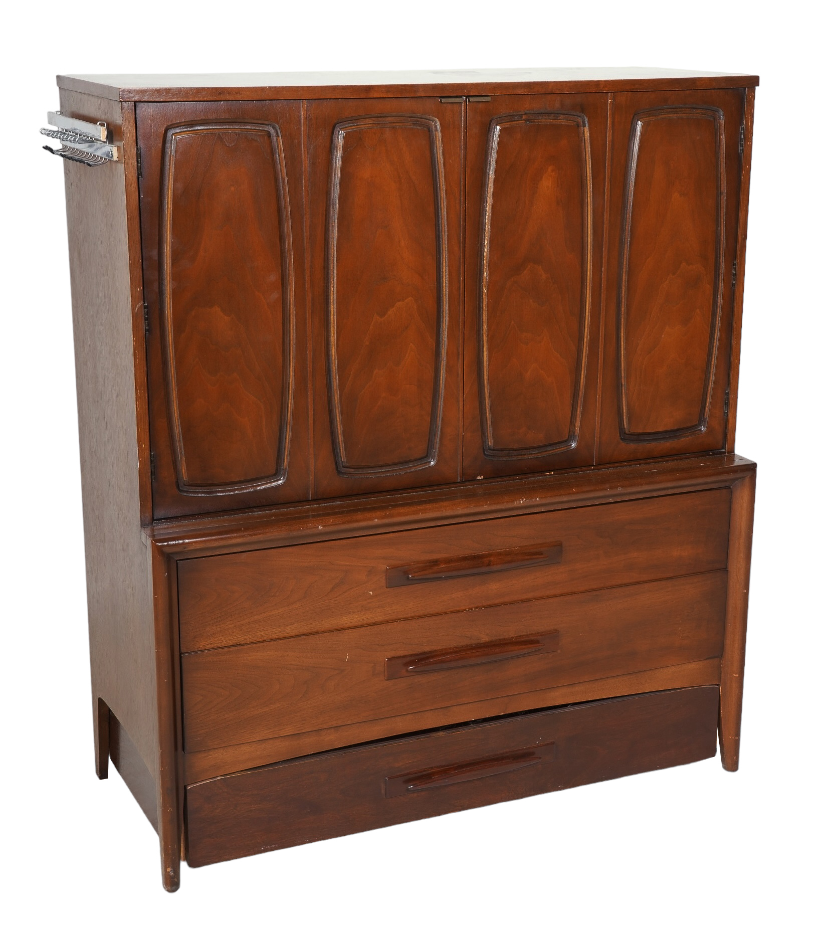 Modern Design walnut wardrobe,