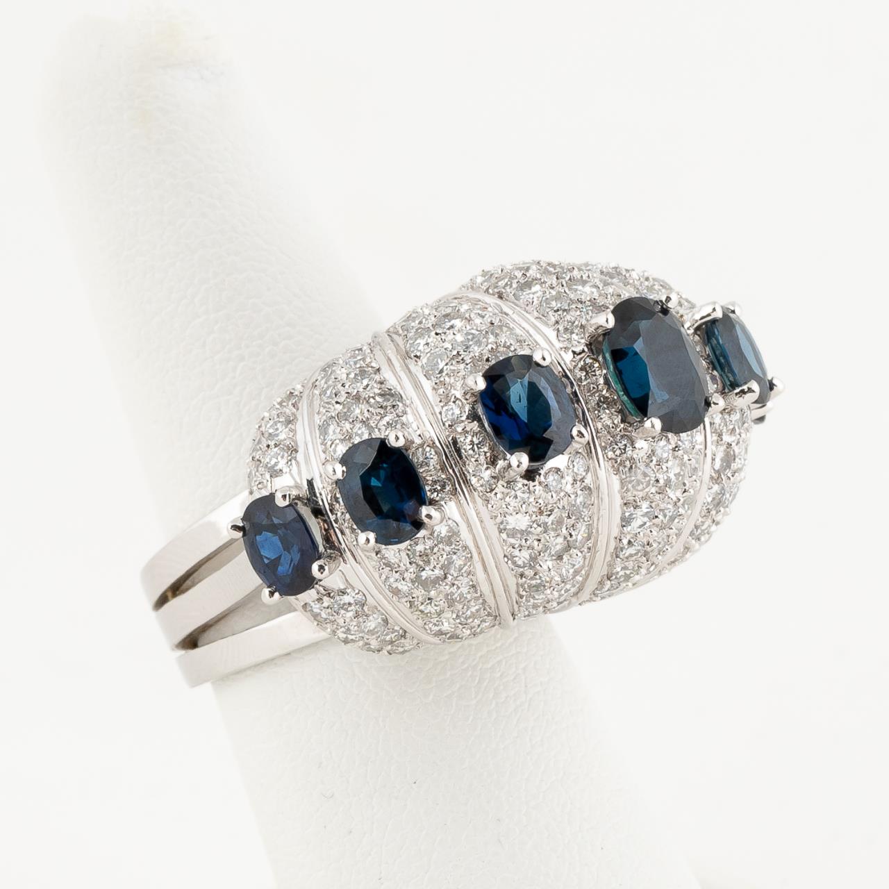 MODERN DOME 6CTW SAPPHIRE & DIAMOND