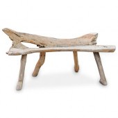 MODERN DRIFTWOOD OUTDOOR BENCH
