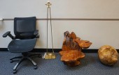 MODERN DRIFTWOOD STOOL AND ORB