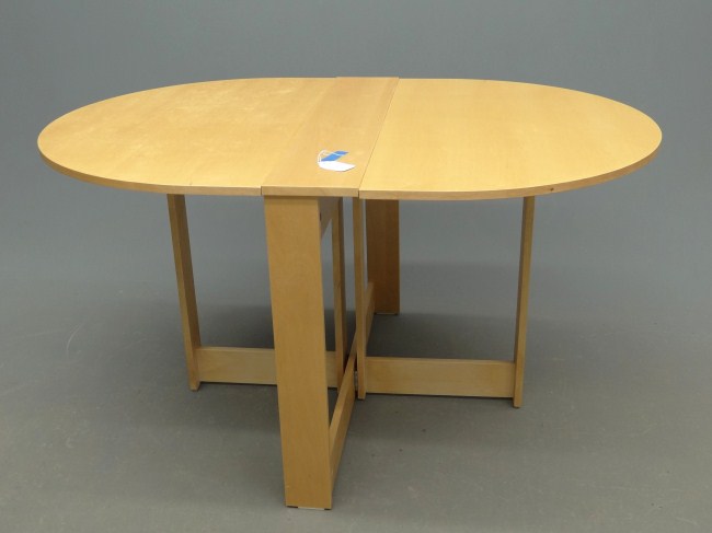 Modern dropleaf table. Top 7'' x