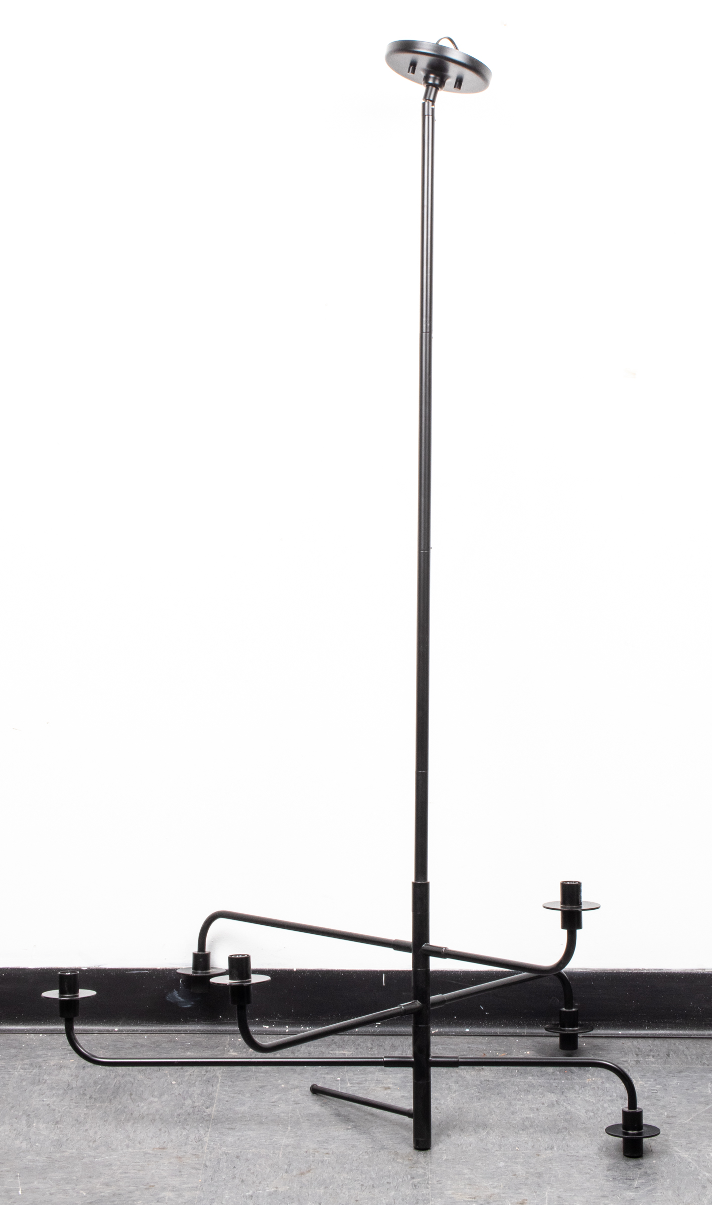 MODERN EBONIZED METAL 6-LIGHT