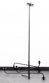 MODERN EBONIZED METAL 6-LIGHT