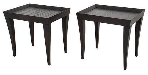 MODERN EBONIZED WENGE GALLERIED