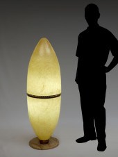 MODERN EGG FORM FIBERGLASS LAM