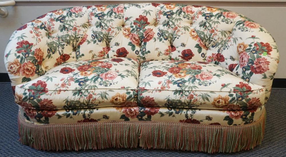MODERN FLORAL MOIRE SILK