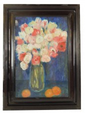 MODERN FLORAL STILL LIFE, OIL