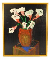 MODERN FLORAL STILL LIFE, OIL